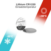 Camelion - CR1220 - 3 Volt 38mAh Lithium - Knopfzelle