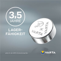 Varta - V361 / SR 721 W - 1,55 Volt 18mAh AgO - Silberoxid-Knopfzelle SR58 für Uhren und Kleingeräte