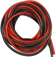 Silikon-Litze extrem flexibel, rot/schwarz - 1,5...