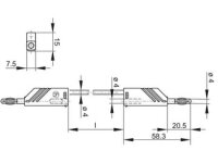 Hirschmann - HM4000100 - Messleitung 4 mm 100 cm - Schwarz (MLN SIL 100/1)