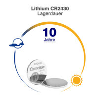 Camelion - CR2430 - 3 Volt 270mAh Lithium