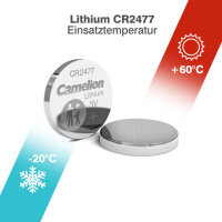 Camelion - CR2477 / BP1 - 3 Volt 1000mAh Lithium Knopfzelle