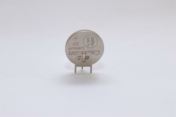 Knopfzelle - CR2450 / BP1 - 3 Volt 550mAh Lithium | mit Pins / Printlötfahnen (++ / -)