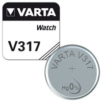 Varta - V317 / SR62 / SR516SW - 1,55 Volt 11mAh Silberoxid-Zink-Knopfzelle - Uhrenbatterie - EOL = Mindesthaltbarkeitsdatum abgelaufen
