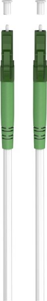 goobay - Glasfaserkabel (FTTH), Singlemode (OS2) White, (Simplex), 30 Meter - LC-APC (8°) Stecker > LC-APC (8°) Stecker, halogenfreier Kabelmantel (LSZH), Lichtwellenleiter (LWL)