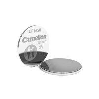 Camelion - CR1620 - 3 Volt 90mAh Lithium Knopfzelle 16,0 x 2,0mm - 5er Blister