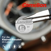 Camelion - CR1620 - 3 Volt 90mAh Lithium Knopfzelle 16,0 x 2,0mm - 5er Blister