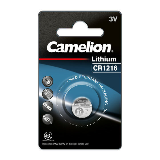 Camelion - Knopfzelle - CR1216 / BP1 - 3 Volt 25mAh Lithium