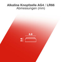 Camelion - AG4 / LR66 / LR626 / 377 - 1,5 Volt 20mAh Alkali Mangan Knopfzelle - 2er Blister