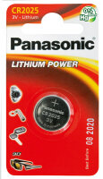 Panasonic - CR2025 - 3 Volt 165mAh Lithium - Knopfzelle