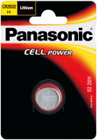 Panasonic - CR2032 - 3 Volt 220mAh Lithium - 1er Blister